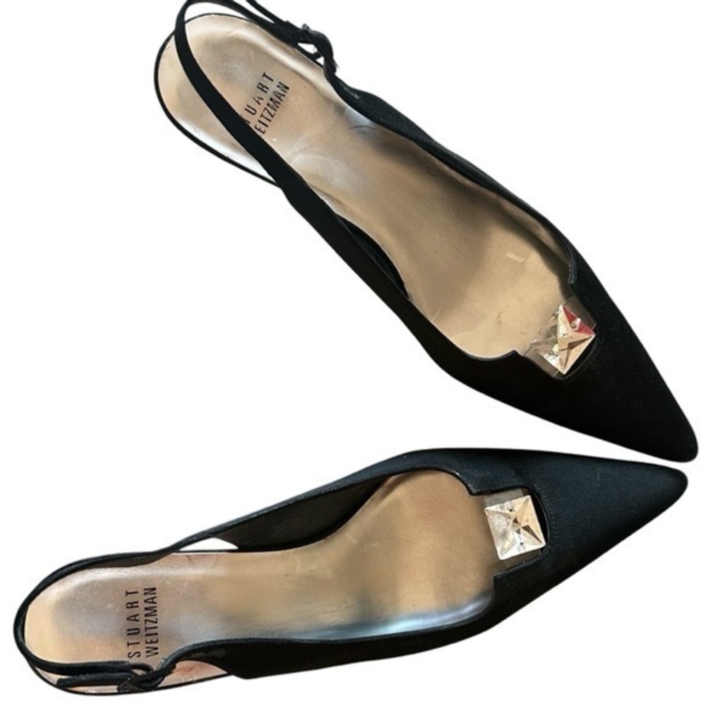 Stuart Weitzman Satin Kitty Heels